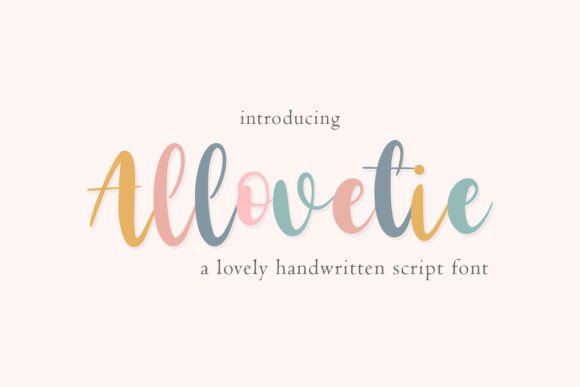 Allovetie: A Handwritten Script Font for Gentle Editorial Moments