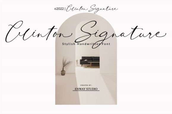 Clinton Signature: A Delicate Script Font for Elegant Brand Identity