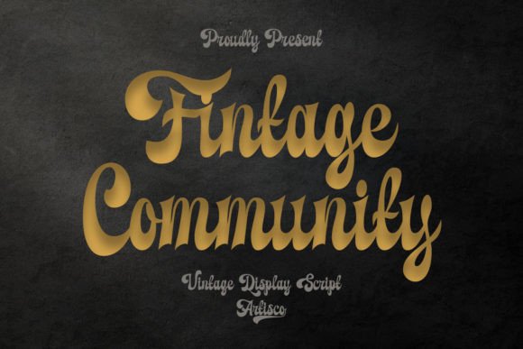 Fintage Community: A Warm, Modular Script Font for Retro Branding