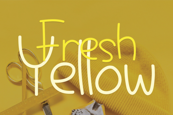 Fresh Yellow: A Handwritten Font That Feels Like Sunlight on a Landing Page
