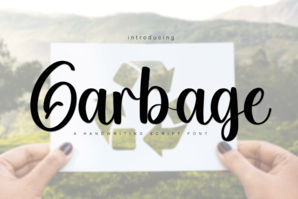 Garbage Font: A Playful, Handwritten Display Typeface for Makers