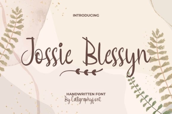 Jossie Blessyn: A Thoughtful Script Font for Editorial Warmth