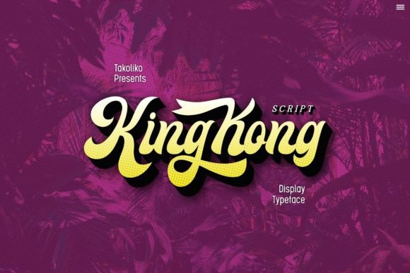 Kingkong: A Playful Script Font for Editorial Charm