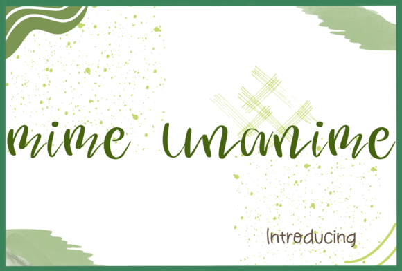 Mime Unanime: A Sweet Handwritten Font for Small Business Branding