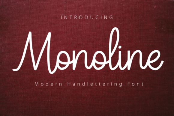 Monoline: A Graceful Script Font for Campaign Headlines