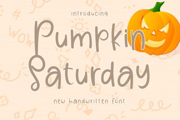 Pumpkin Saturday: A Handwritten Font That Converts Scroll to Stop