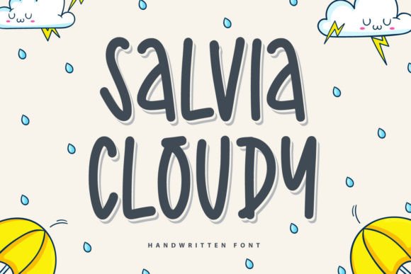 Salvia Cloudy: A Playful Handwritten Font for Friendly Branding