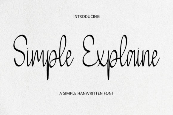 Simple Explaine: A Refined Script Font for Digital Branding